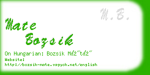 mate bozsik business card